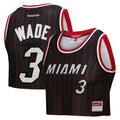 Miami Heat Dwyane Wade Mitchell & Ness x DANNIJO Black Fashion Cropped Basketball Jersey for Women product image 1, provided