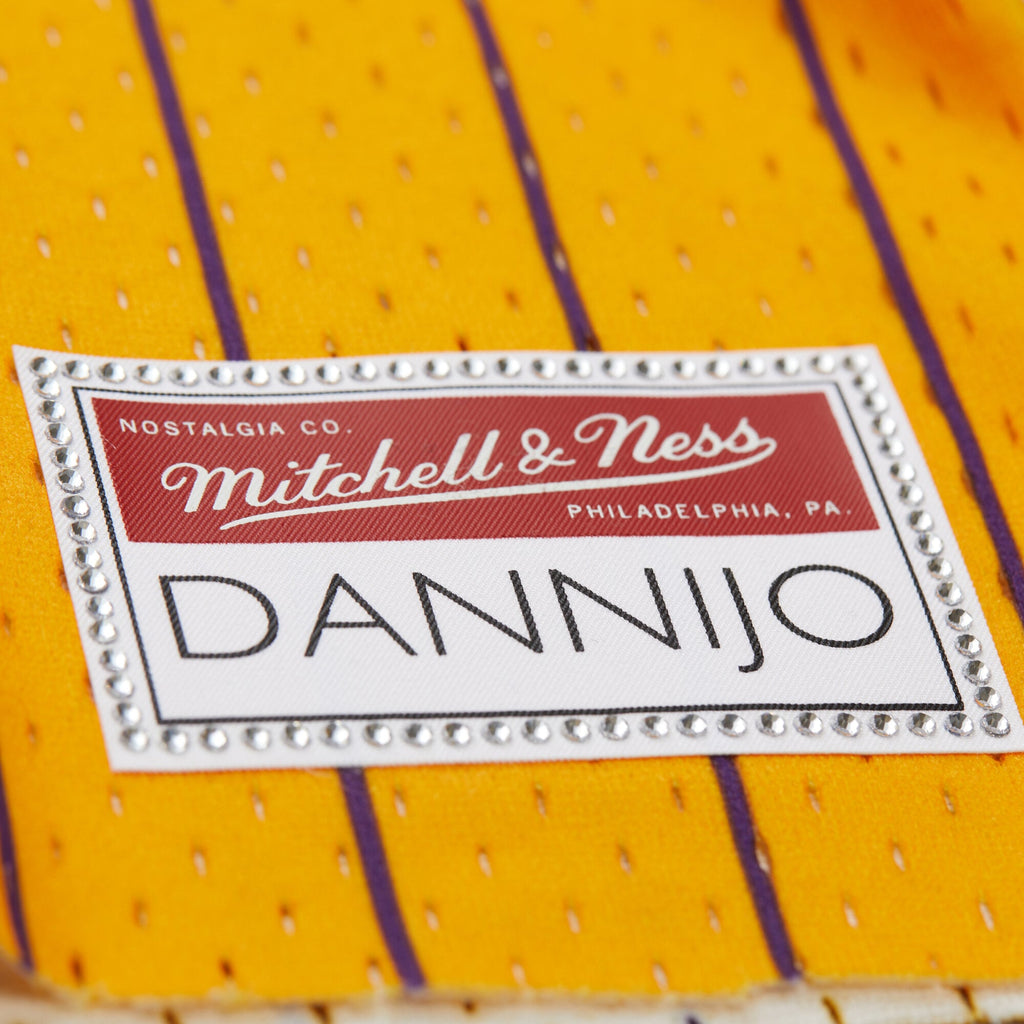 Los Angeles Lakers Magic Johnson Mitchell & Ness x DANNIJO Yellow Fashion Cropped Basketball Jersey for Women product image