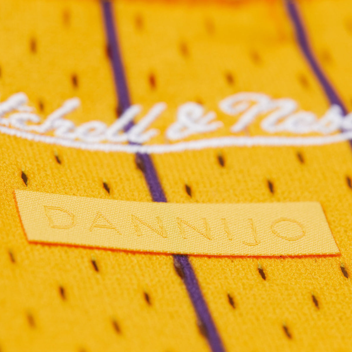 Los Angeles Lakers Magic Johnson Mitchell & Ness x DANNIJO Yellow Fashion Cropped Basketball Jersey for Women product image