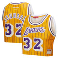 Los Angeles Lakers Magic Johnson Mitchell & Ness x DANNIJO Yellow Fashion Cropped Basketball Jersey for Women product image
