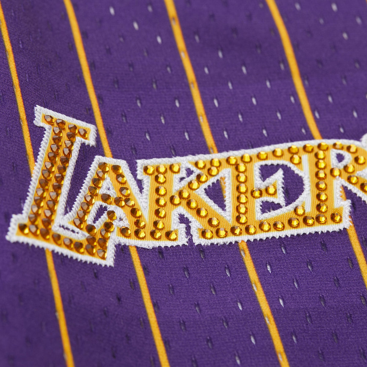 Los Angeles Lakers Mitchell & Ness x DANNIJO Purple Fashion Baseball Jersey for Women product image 6, provided for visual