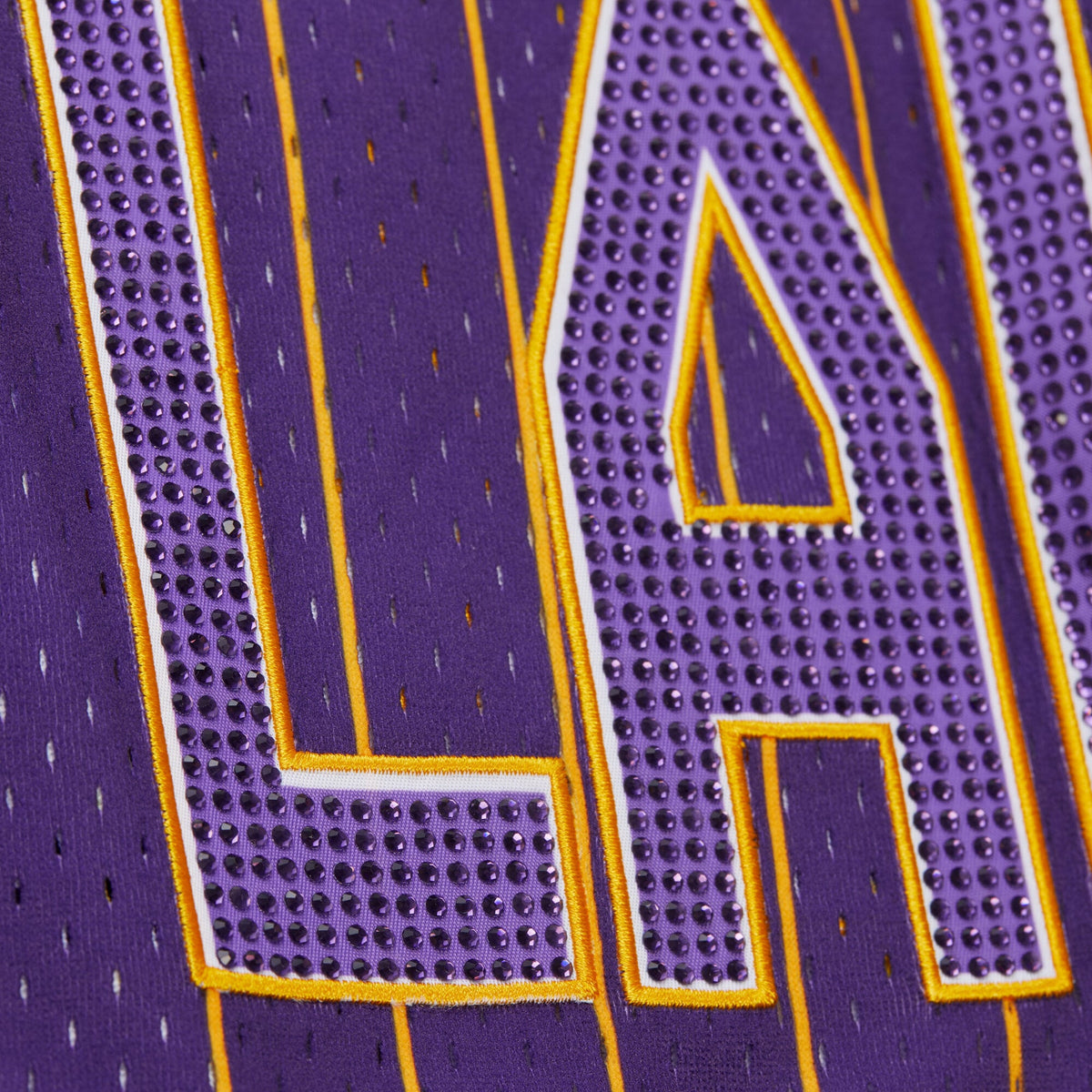 Los Angeles Lakers Mitchell & Ness x DANNIJO Purple Fashion Baseball Jersey for Women product image 7, provided for visual