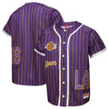 Los Angeles Lakers Mitchell & Ness x DANNIJO Purple Fashion Baseball Jersey for Women product image 1, provided for visual