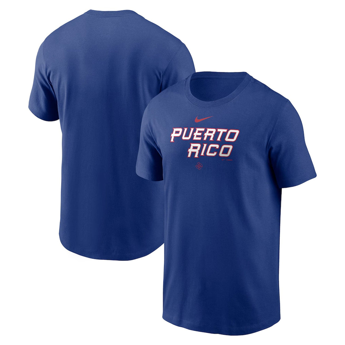 Nike 2026 World Baseball Classic Puerto Rico Wordmark T-Shirt – Official WBC T-Shirt product image 1, provided for visual