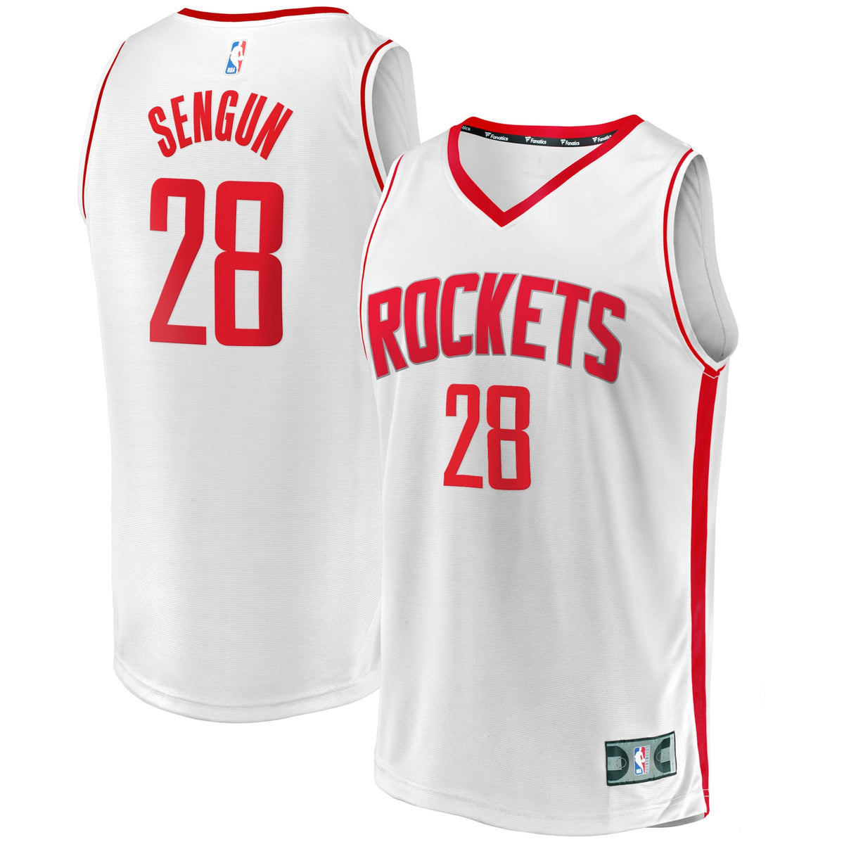 Youth Houston Rockets Alperen Sengun Fanatics White Fast Break Replica Player Jersey - Association Edition product image 1,