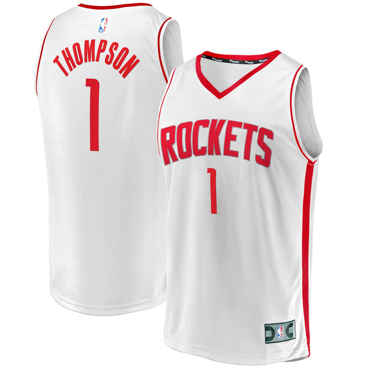 Youth Houston Rockets Amen Thompson Fanatics White Fast Break Replica Player Jersey - Association Edition product image 1,