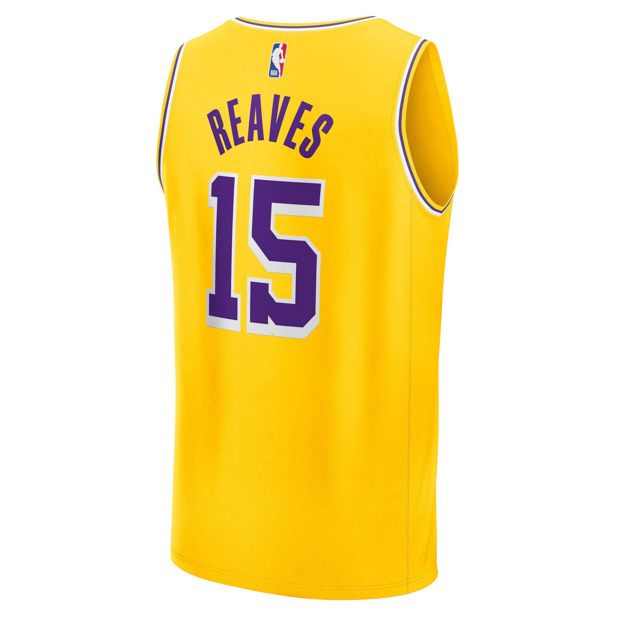 Youth Los Angeles Lakers Austin Reaves Fanatics Gold Fast Break Replica Jersey - Icon Edition product image 4, provided for