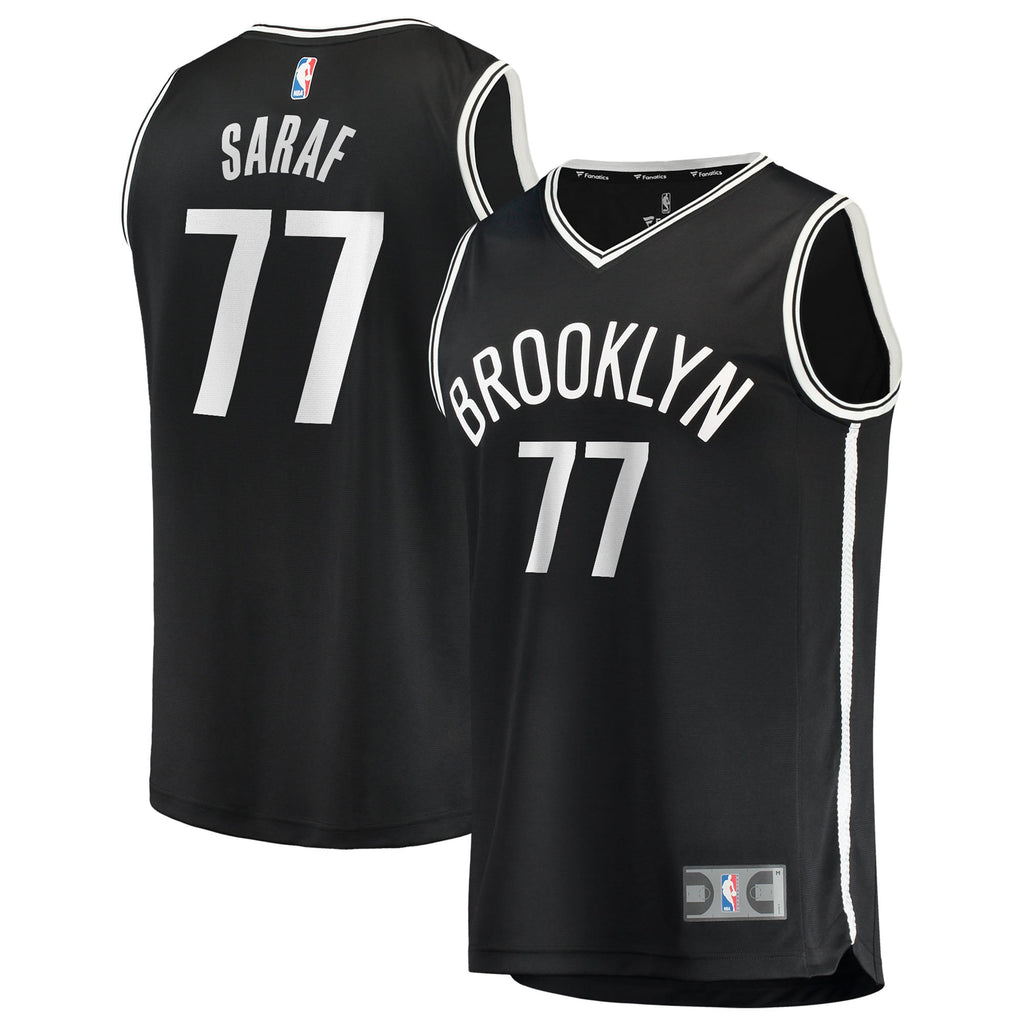 Youth Brooklyn Nets Ben Saraf Fanatics Black Fast Break Replica Jersey - Icon Edition product image 2, provided for visual