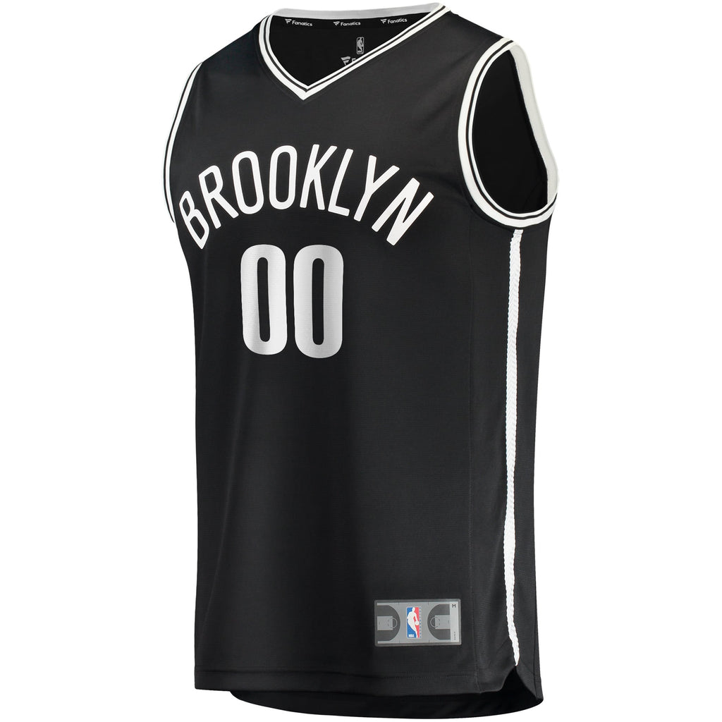 Youth Brooklyn Nets Fanatics Black Fast Break Custom Replica Jersey - Icon Edition product image 3, provided for visual