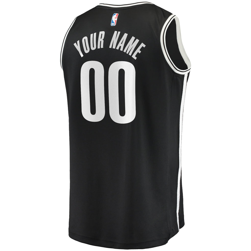 Youth Brooklyn Nets Fanatics Black Fast Break Custom Replica Jersey - Icon Edition product image 4, provided for visual