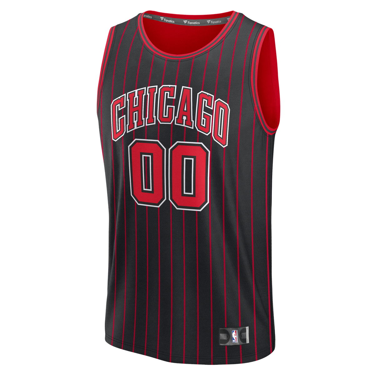Youth Chicago Bulls Fanatics Black Fast Break Custom Jersey - Statement Edition product image 3, provided for visual