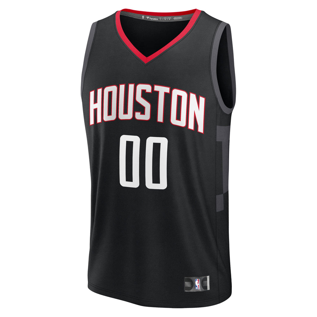 Youth Houston Rockets Fanatics Black Fast Break Custom Jersey - Statement Edition product image 3, provided for visual