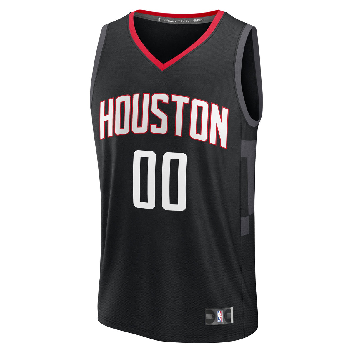 Youth Houston Rockets Fanatics Black Fast Break Custom Jersey - Statement Edition product image 3, provided for visual