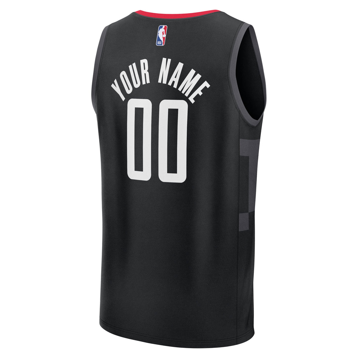 Youth Houston Rockets Fanatics Black Fast Break Custom Jersey - Statement Edition product image 4, provided for visual