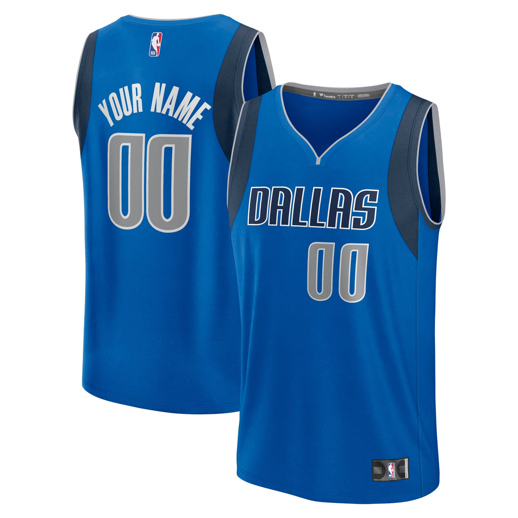 Youth Dallas Mavericks Fanatics Blue Fast Break Custom Replica Jersey - Icon Edition product image 1, provided for visual