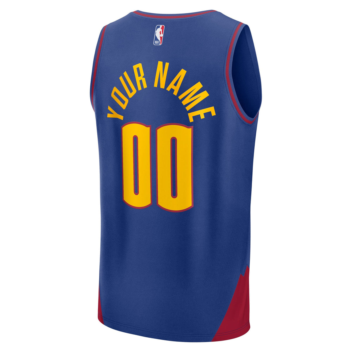 Youth Denver Nuggets Fanatics Blue Fast Break Custom Replica Jersey - Statement Edition product image 4, provided for visual
