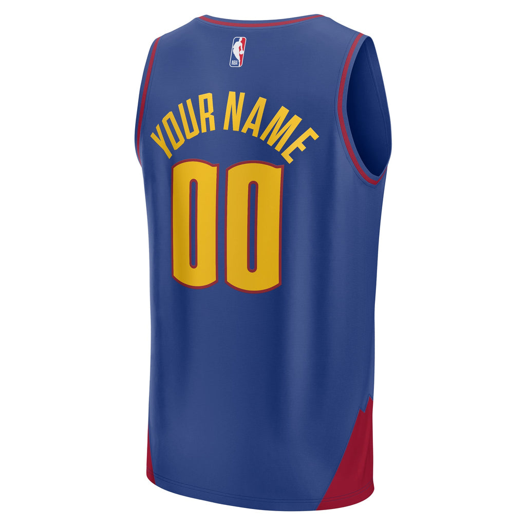 Youth Denver Nuggets Fanatics Blue Fast Break Replica Custom Jersey - Statement Edition product image 4, provided for visual