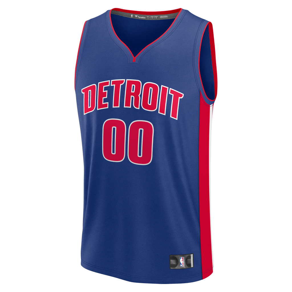 Youth Detroit Pistons Fanatics Blue Fast Break Custom Jersey - Icon Edition product image 3, provided for visual reference