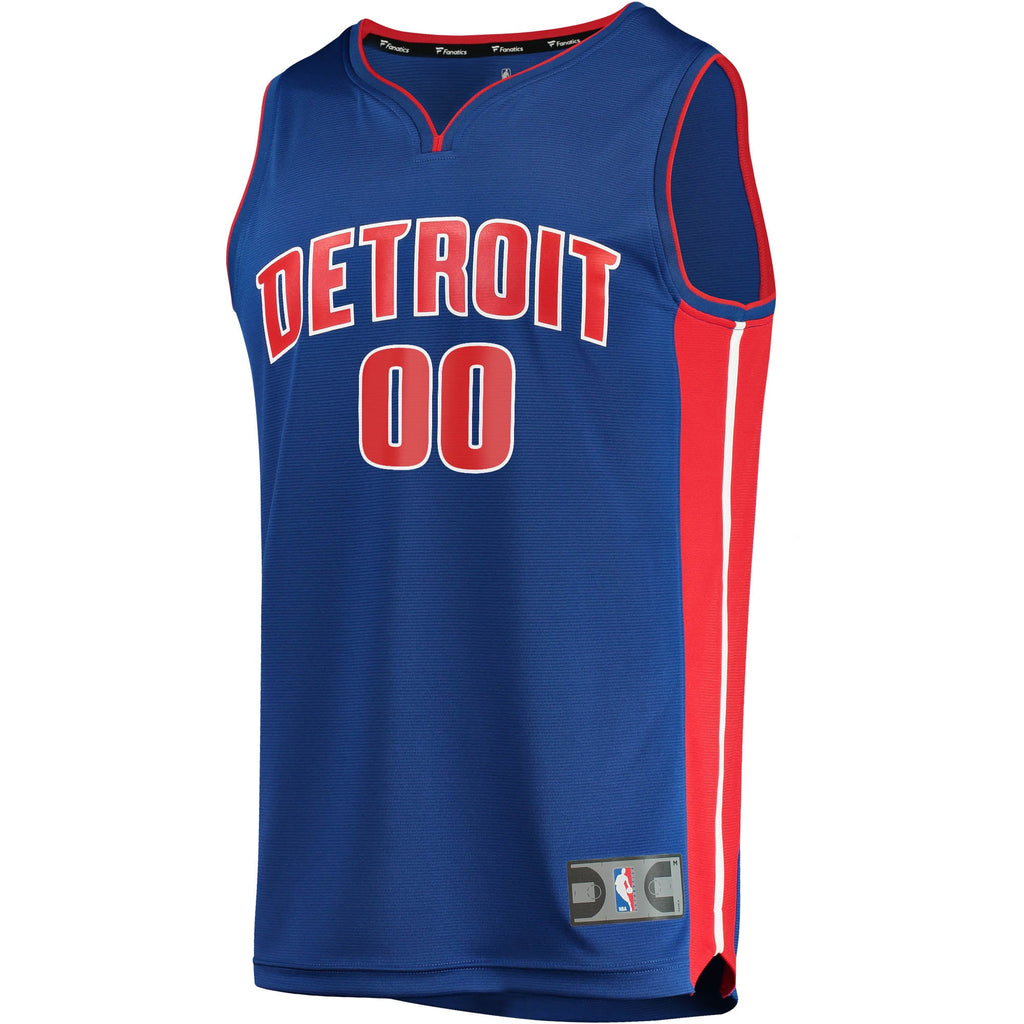 Youth Detroit Pistons Fanatics Blue Fast Break Custom Replica Jersey - Icon Edition product image 3, provided for visual