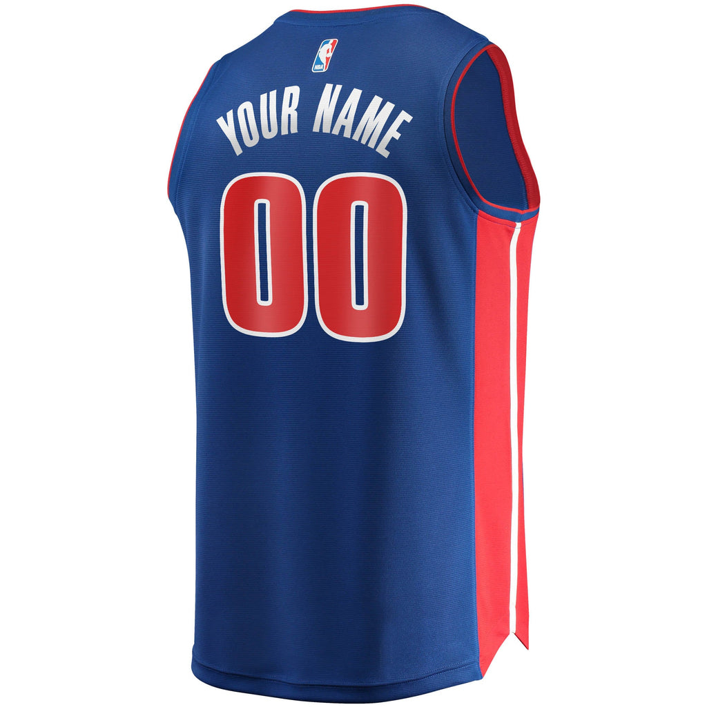 Youth Detroit Pistons Fanatics Blue Fast Break Custom Replica Jersey - Icon Edition product image 4, provided for visual