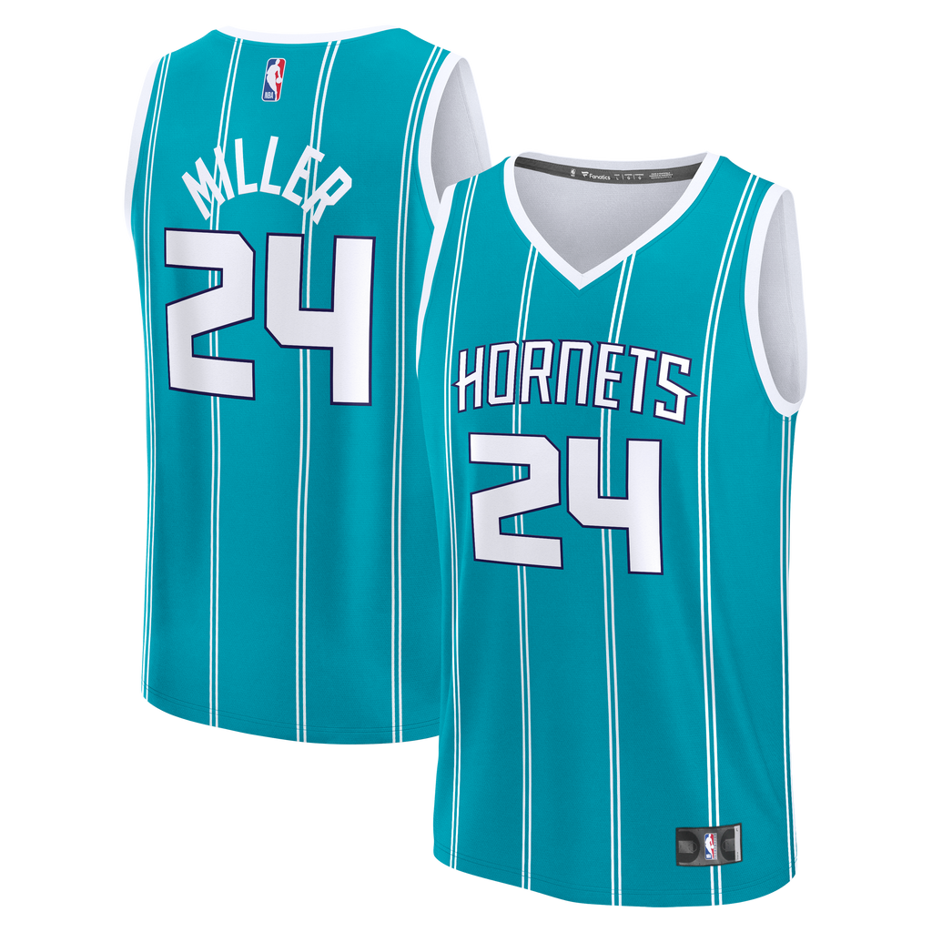 Youth Charlotte Hornets Brandon Miller Fanatics Teal Fast Break Replica Jersey - Icon Edition product image 2, provided for