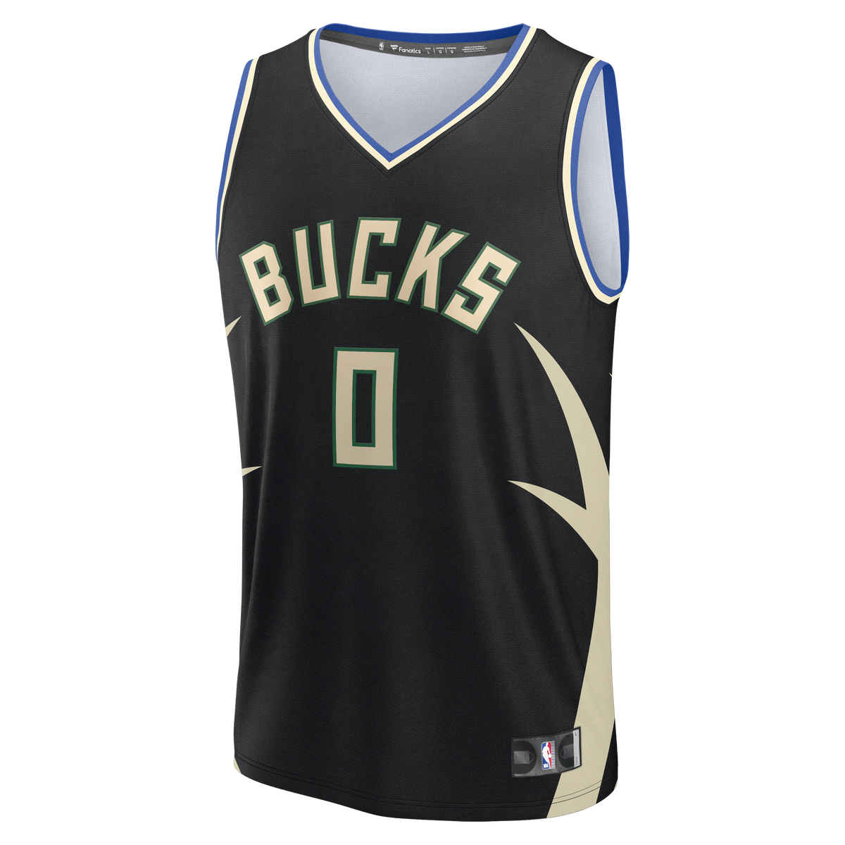 Youth Milwaukee Bucks Brayden Burries Fanatics Black Fast Break Replica Jersey - Statement Edition product image 3, provided