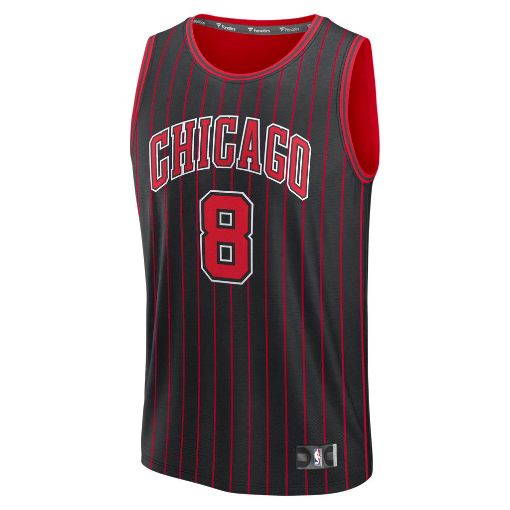 Youth Chicago Bulls Caleb Wilson Fanatics Black Fast Break Replica Jersey - Statement Edition product image 3, provided for