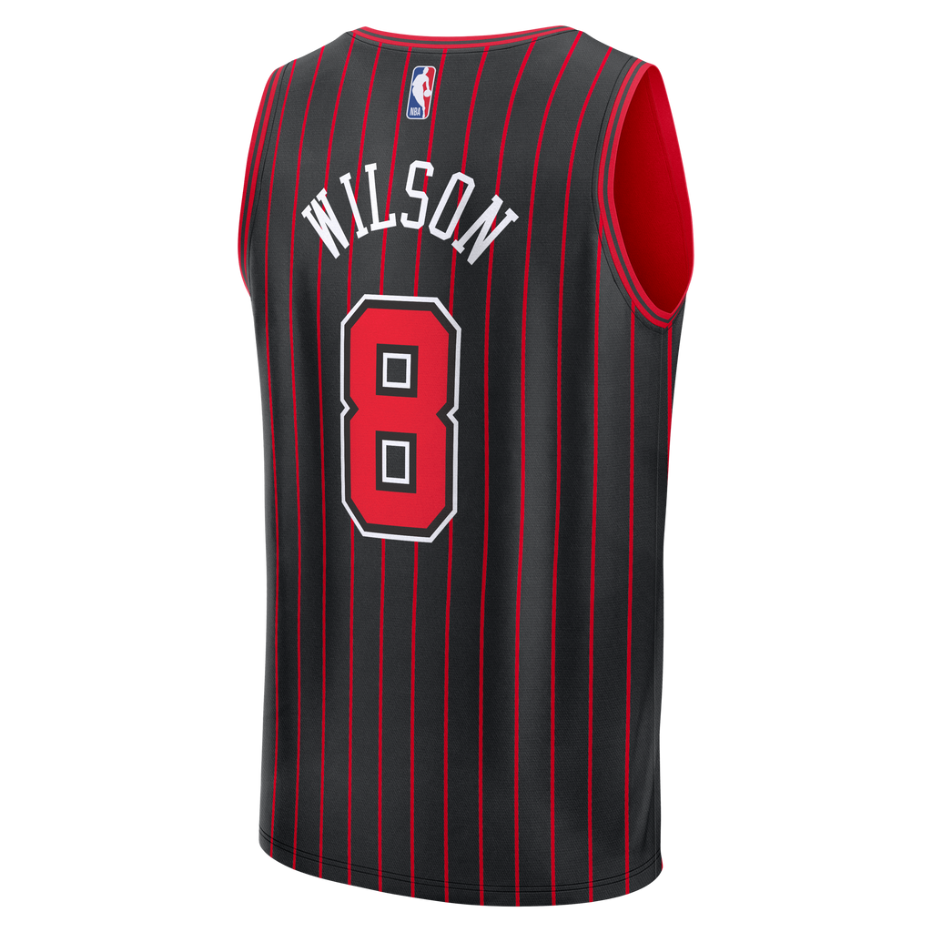 Youth Chicago Bulls Caleb Wilson Fanatics Black Fast Break Replica Jersey - Statement Edition product image 4, provided for