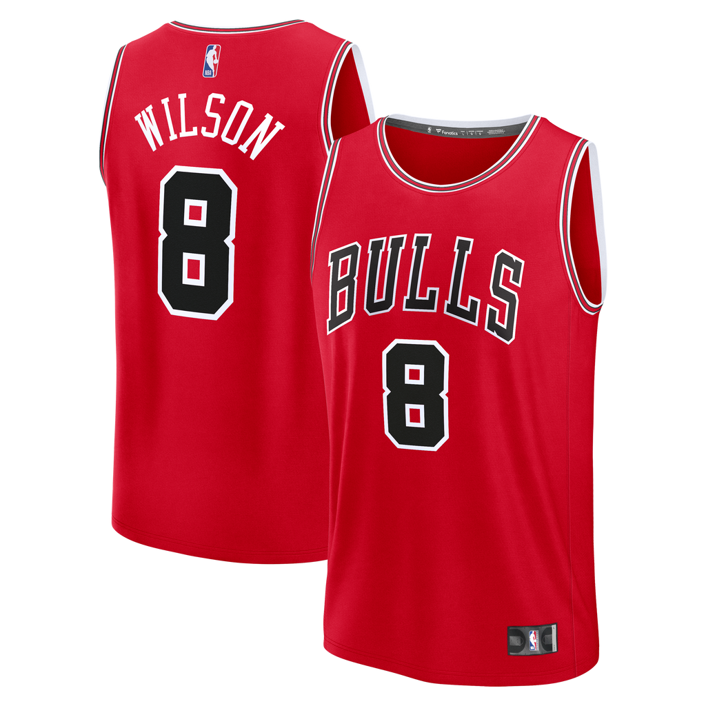 Youth Chicago Bulls Caleb Wilson Fanatics Red Fast Break Replica Jersey - Icon Edition product image 2, provided for visual