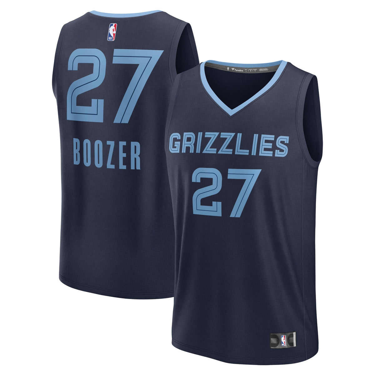 Youth Memphis Grizzlies Cameron Boozer Fanatics Navy Fast Break Replica Jersey - Icon Edition product image 1, provided for