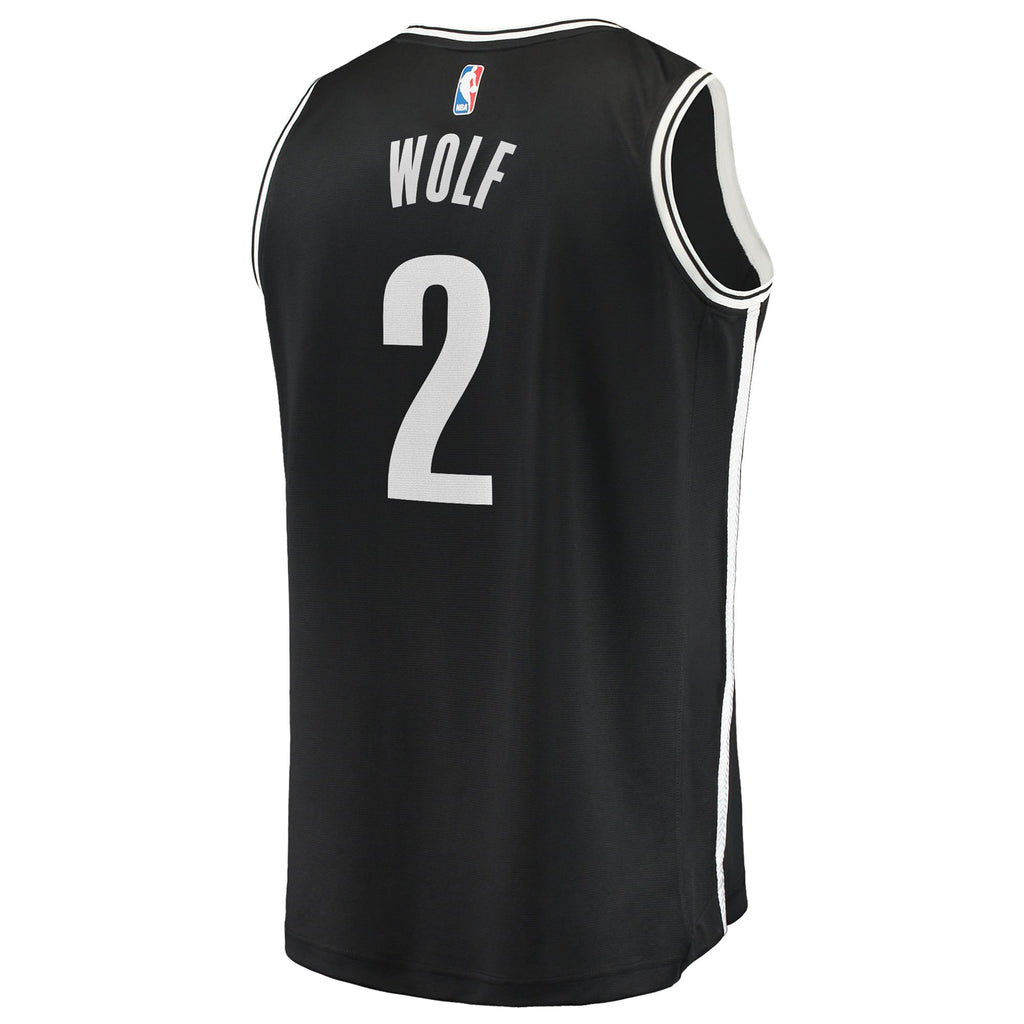 Youth Brooklyn Nets Daniel Wolf Fanatics Black Fast Break Replica Jersey - Icon Edition product image 4, provided for visual