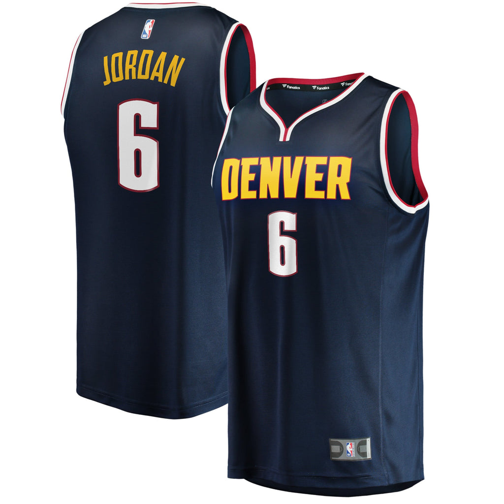 Youth Denver Nuggets DeAndre Jordan Fanatics Navy Fast Break Player Jersey - Icon Edition product image 1, provided for