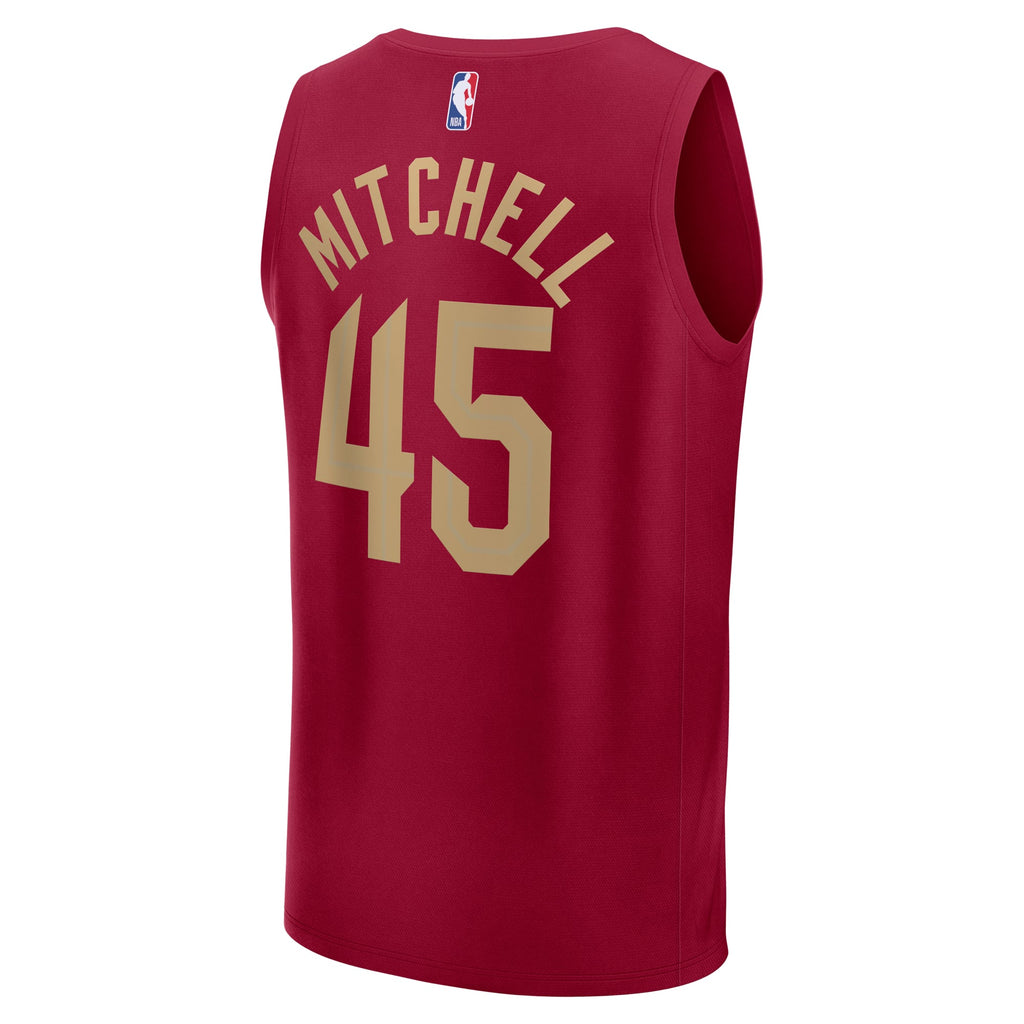 Youth Cleveland Cavaliers Donovan Mitchell Fanatics Wine Fast Break Player Jersey - Icon Edition product image 4, provided
