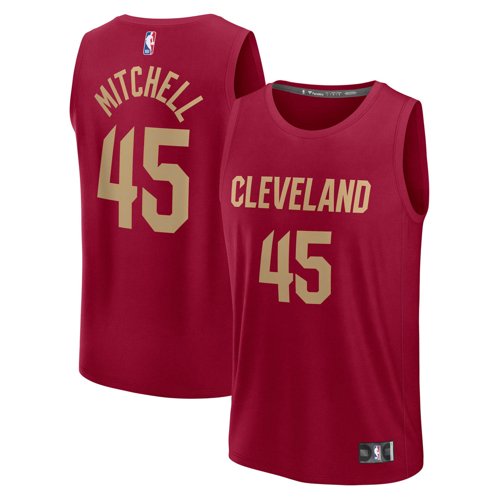 Youth Cleveland Cavaliers Donovan Mitchell Fanatics Wine Fast Break Replica Player Jersey - Icon Edition product image 1,