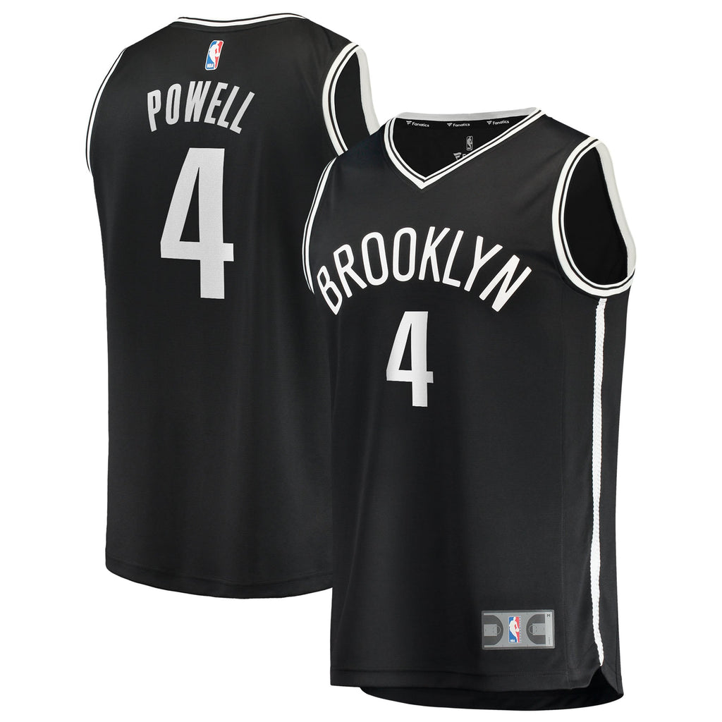 Youth Brooklyn Nets Drake Powell Fanatics Black Fast Break Replica Jersey - Icon Edition product image 2, provided for