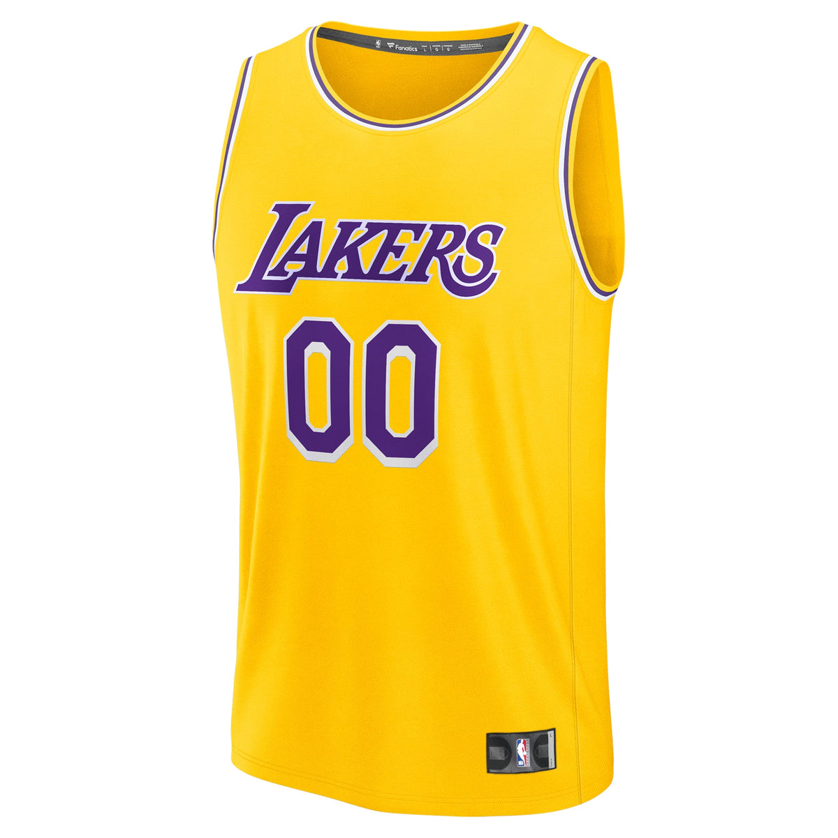 Youth Los Angeles Lakers Fanatics Gold Fast Break Custom Jersey - Icon Edition product image 3, provided for visual