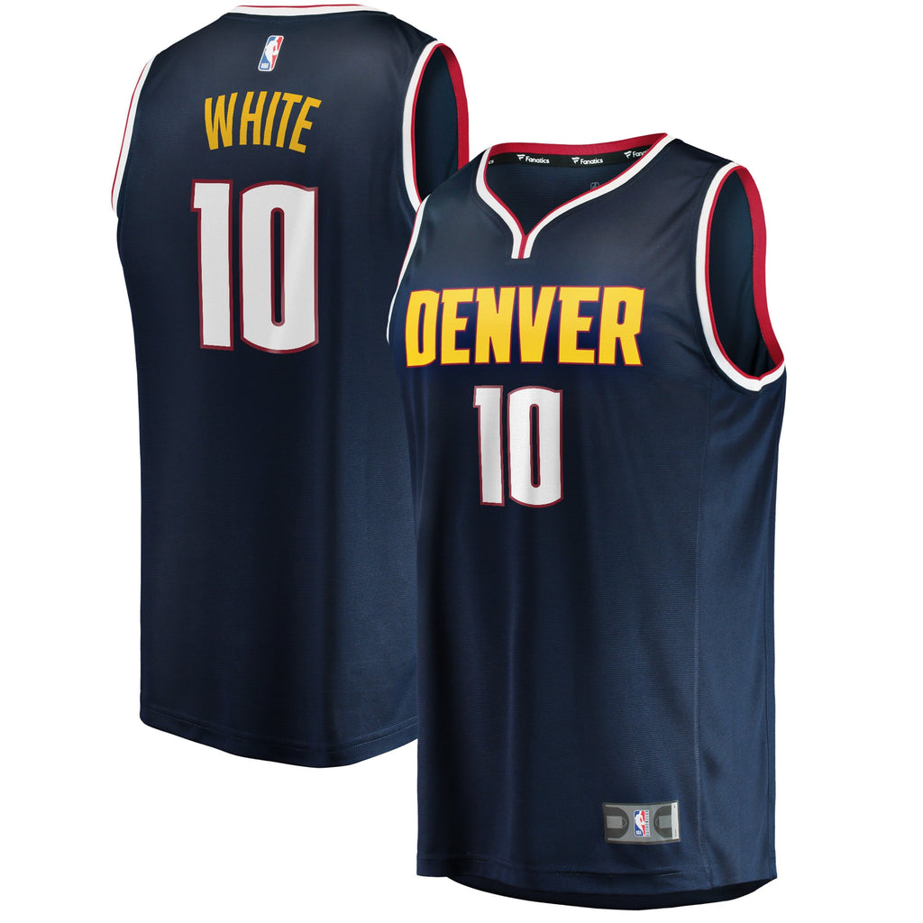 Youth Denver Nuggets Jack White Fanatics Navy Fast Break Player Jersey - Icon Edition product image 2, provided for visual