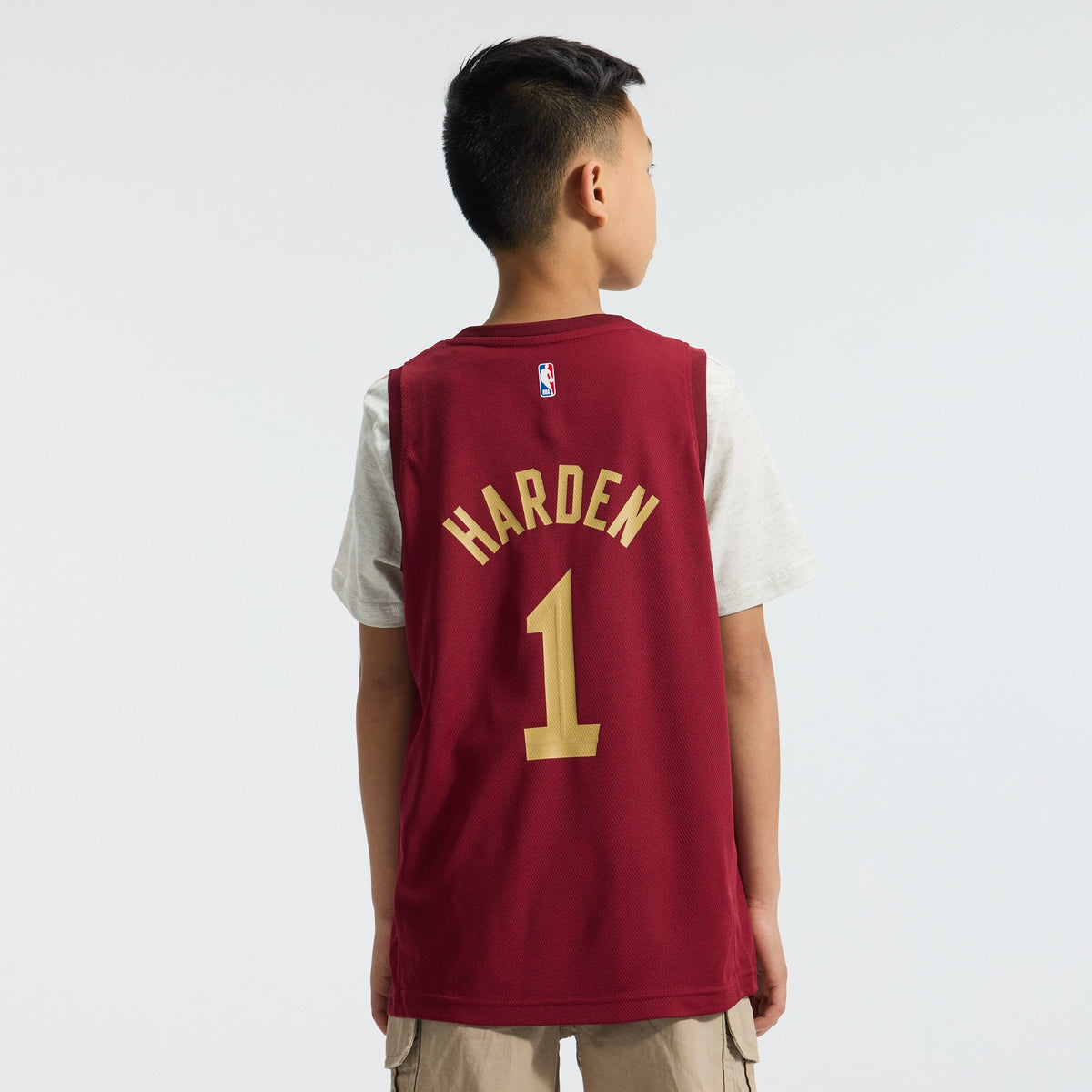 Youth Cleveland Cavaliers James Harden Fanatics Wine Fast Break Replica Jersey - Icon Edition product image 4, provided for