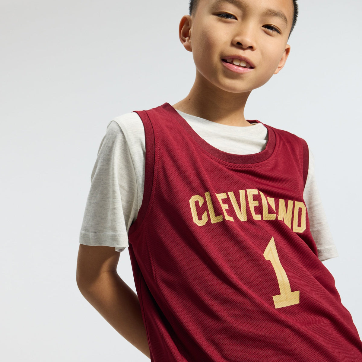 Youth Cleveland Cavaliers James Harden Fanatics Wine Fast Break Replica Jersey - Icon Edition product image 9, provided for