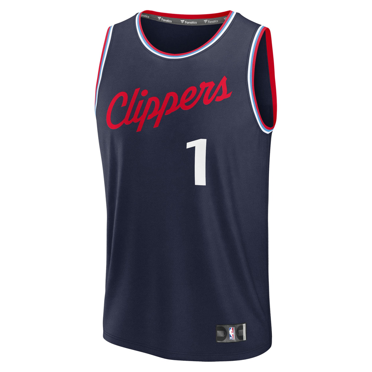 Youth LA Clippers Keaton Wagler Fanatics Navy Fast Break Replica Jersey - Icon Edition product image 3, provided for visual