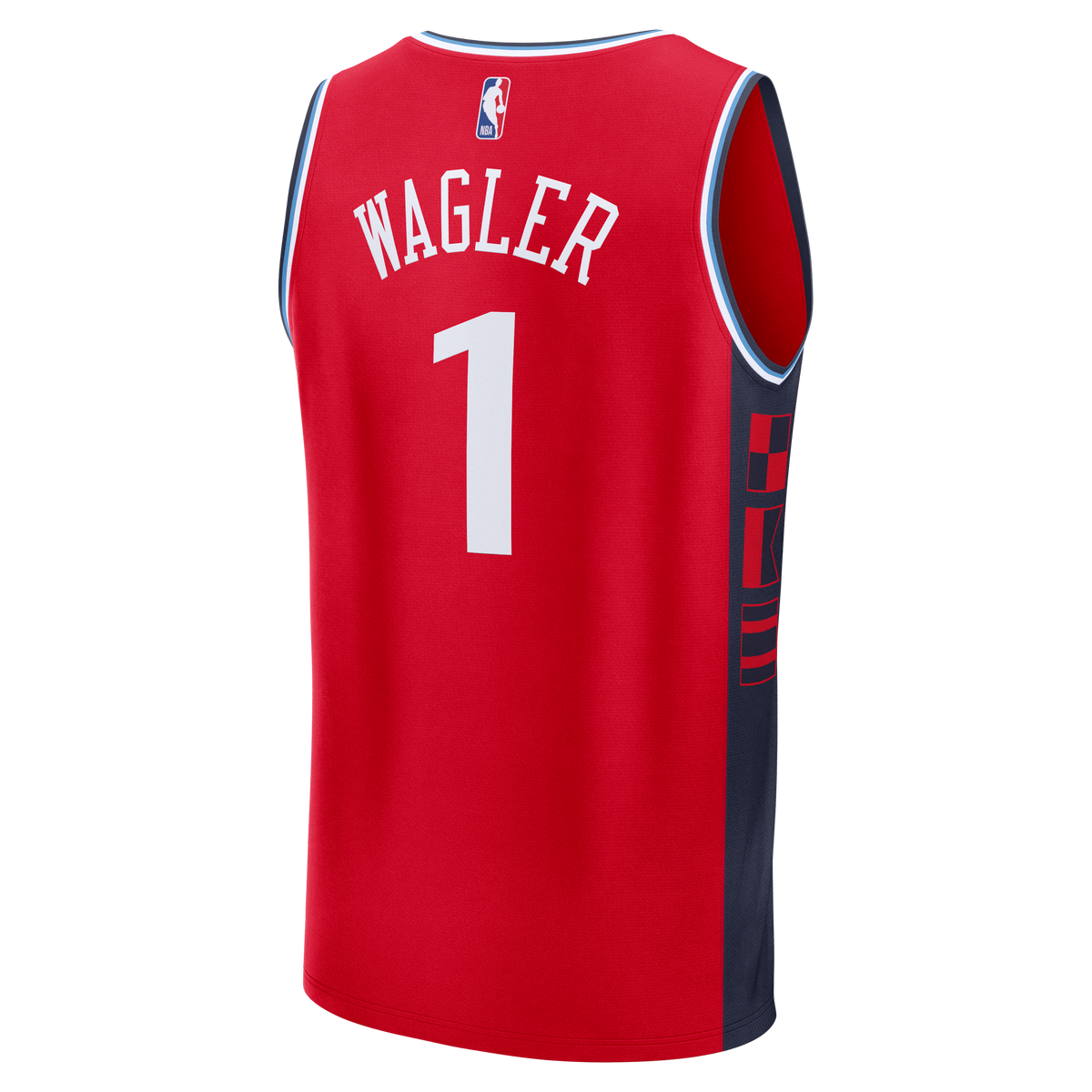 Youth LA Clippers Keaton Wagler Fanatics Red Fast Break Replica Jersey - Statement Edition product image 4, provided for