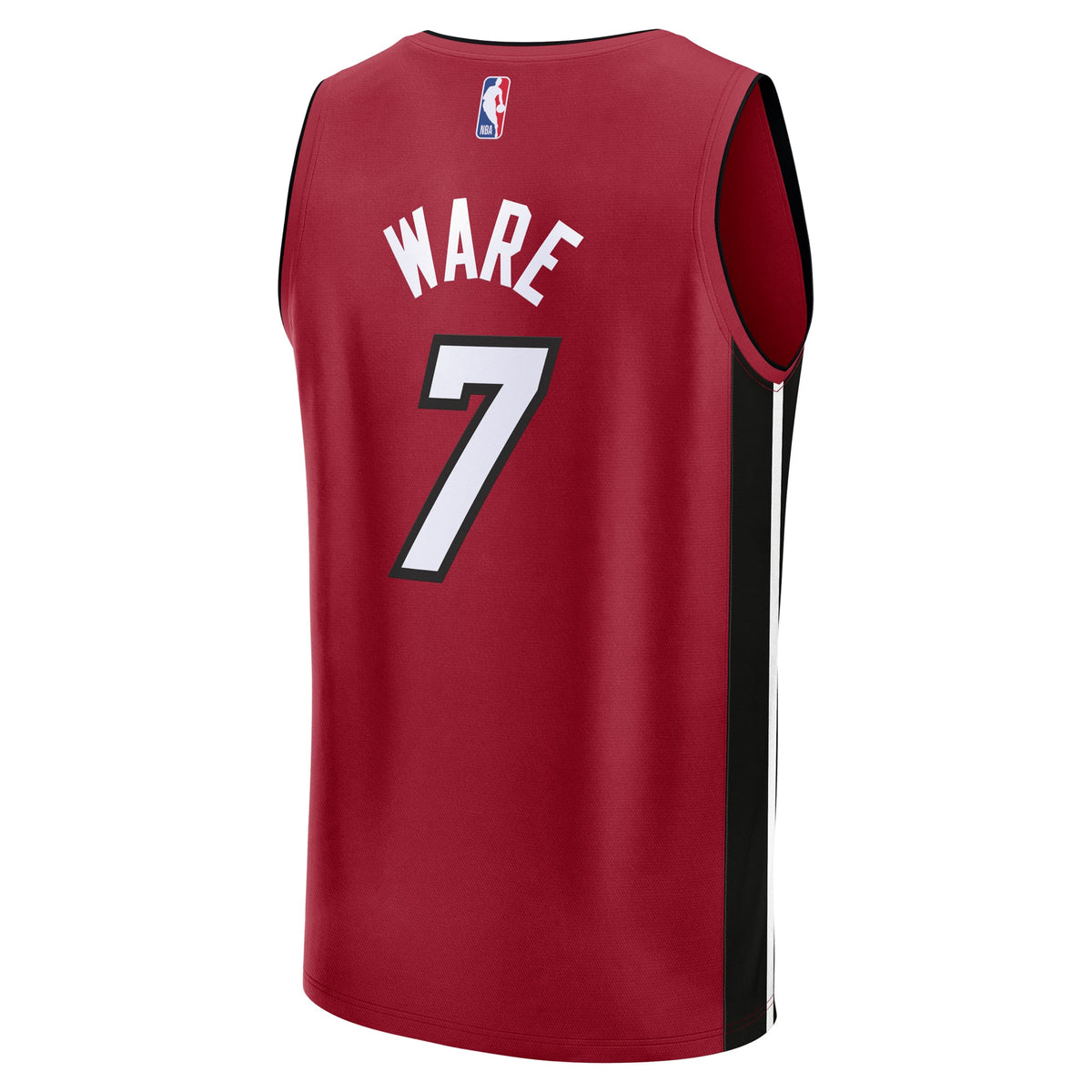 Youth Miami Heat Kel'el Ware Fanatics Red Fast Break Player Jersey - Statement Edition product image 4, provided for visual