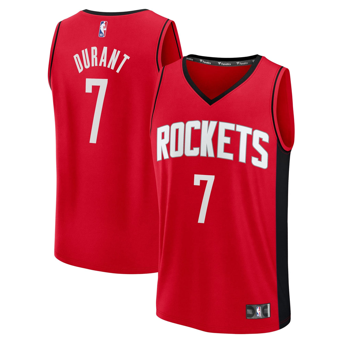 Youth Houston Rockets Kevin Durant Fanatics Red Fast Break Replica Player Jersey - Icon Edition product image 1, provided