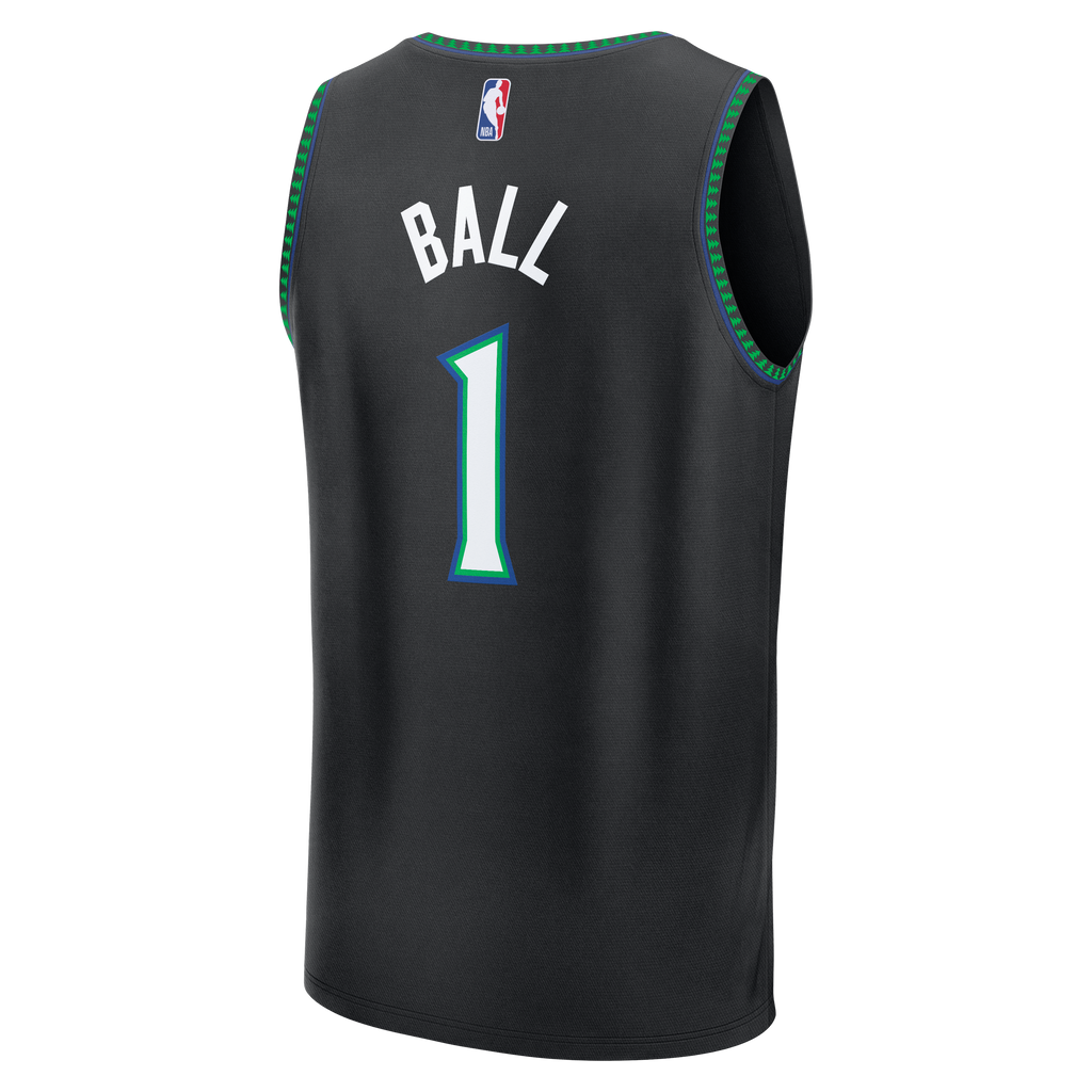 Youth Minnesota Timberwolves LaMelo Ball Fanatics Black Fast Break Jersey - Statement Edition product image 4, provided for