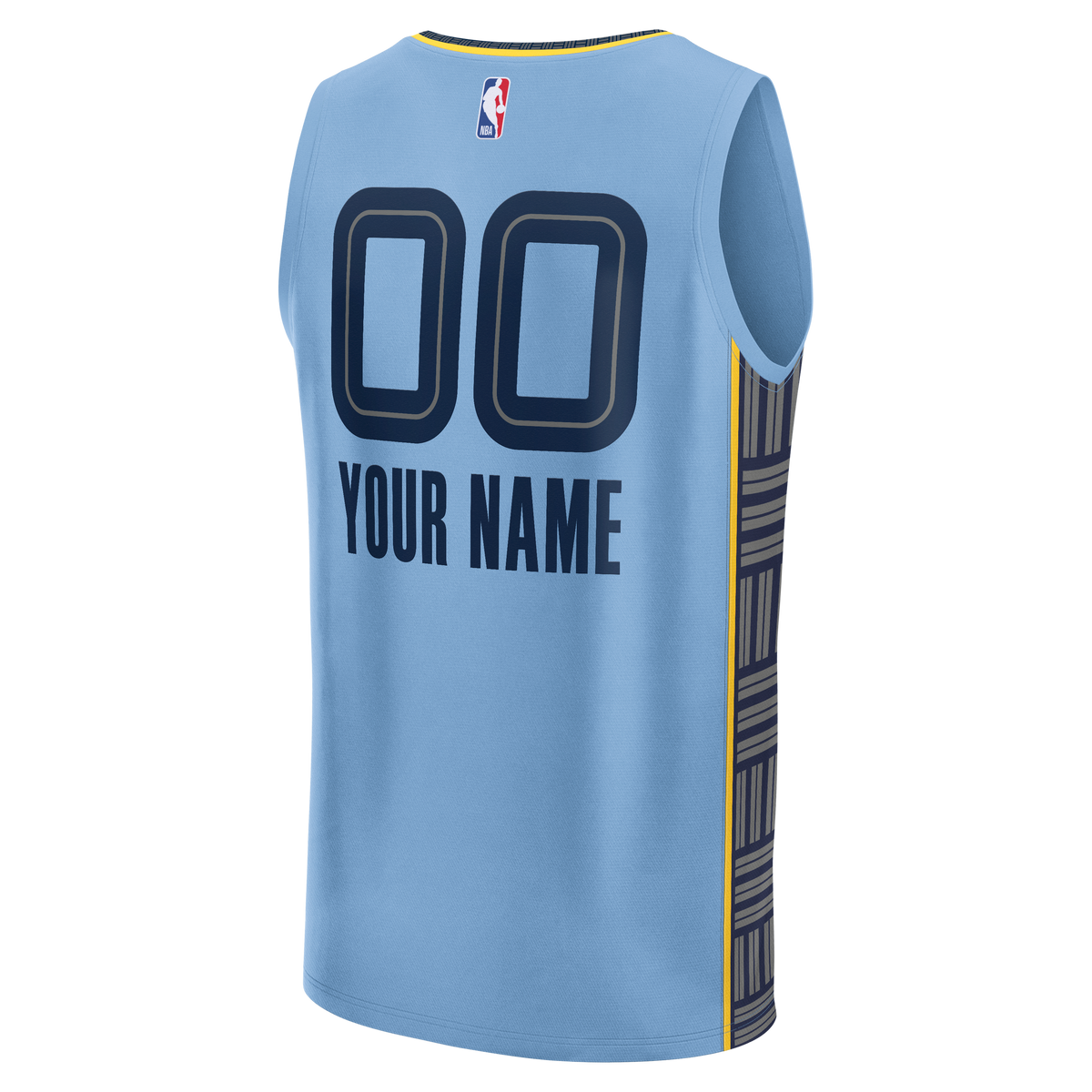 Youth Memphis Grizzlies Fanatics Light Blue Fast Break Custom Jersey - Statement Edition product image 4, provided for
