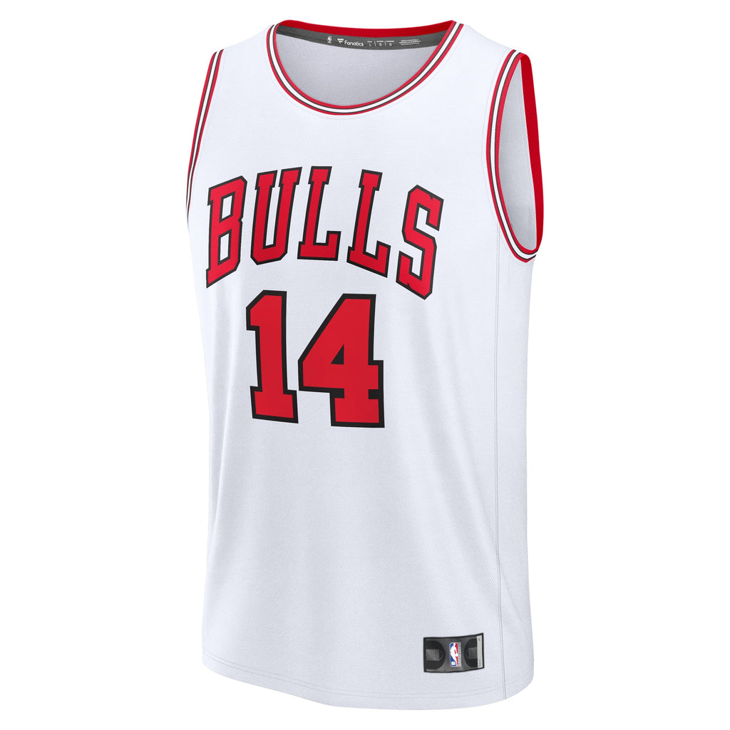 Youth Chicago Bulls Matas Buzelis Fanatics White Fast Break Replica Player Jersey - Association Edition product image 3,