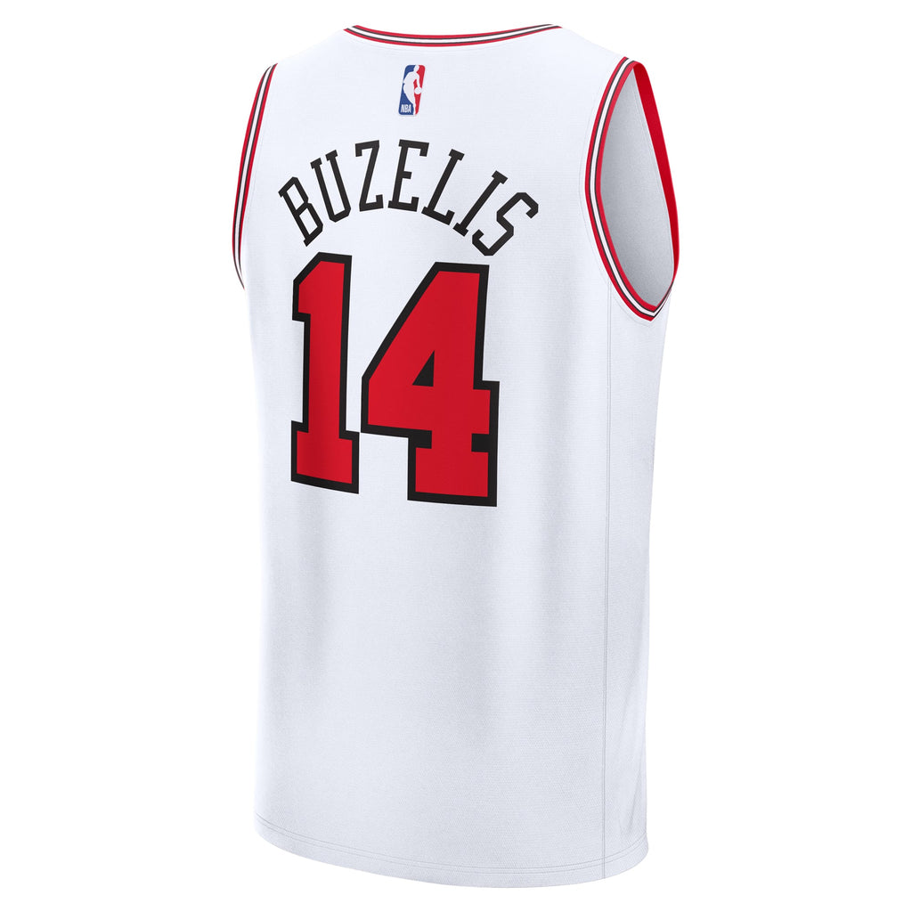Youth Chicago Bulls Matas Buzelis Fanatics White Fast Break Replica Player Jersey - Association Edition product image 4,