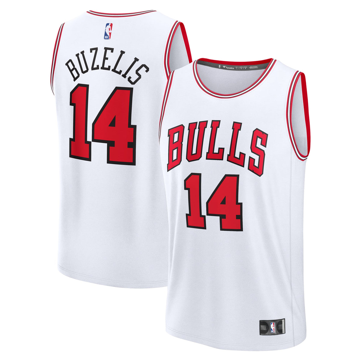 Youth Chicago Bulls Matas Buzelis Fanatics White Fast Break Replica Player Jersey - Association Edition product image 1,