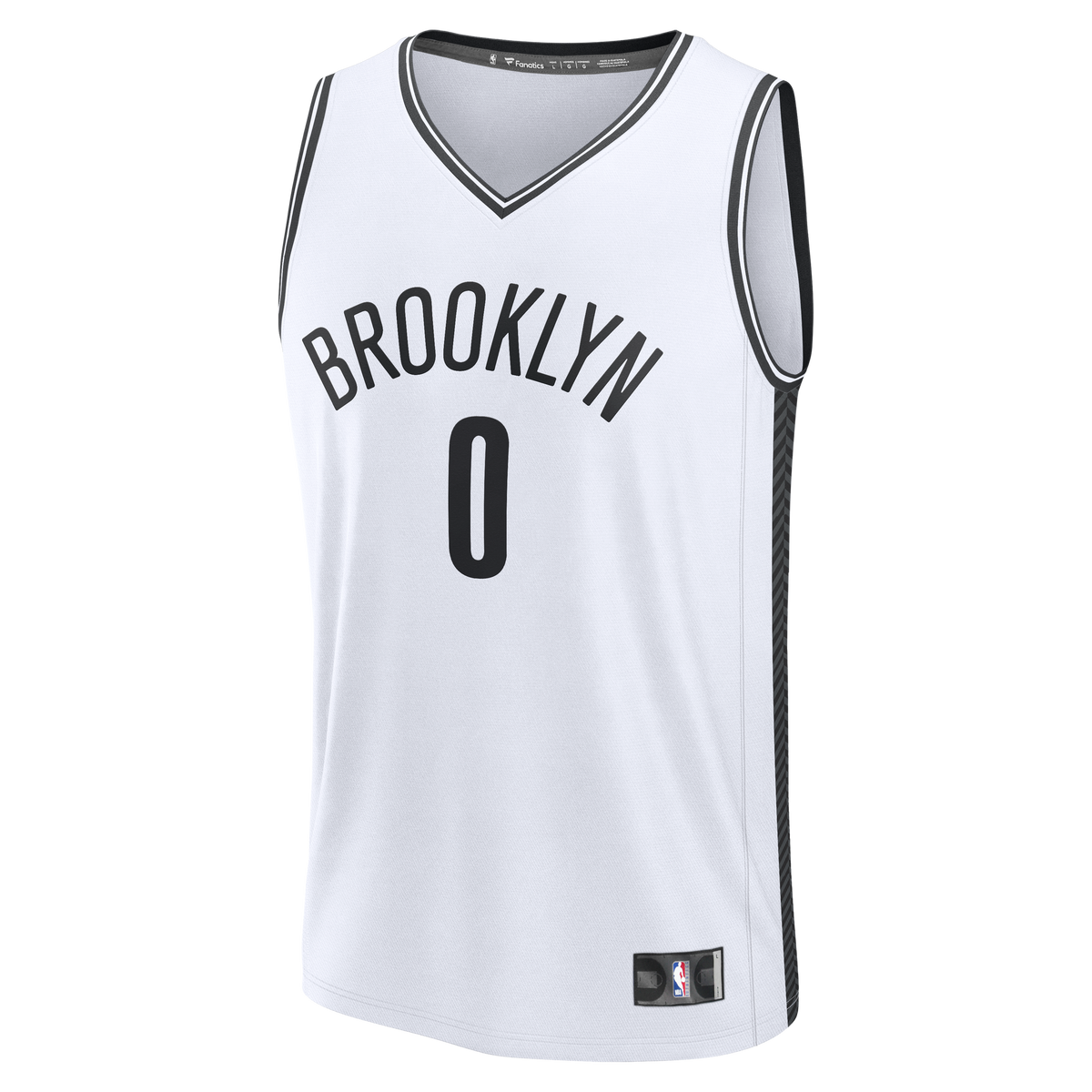 Youth Brooklyn Nets Mikel Brown Jr. Fanatics White Fast Break Replica Jersey - Association Edition product image 3, provided