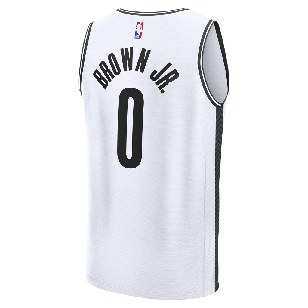 Youth Brooklyn Nets Mikel Brown Jr. Fanatics White Fast Break Replica Jersey - Association Edition product image 4, provided